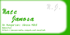 mate janosa business card