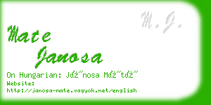 mate janosa business card